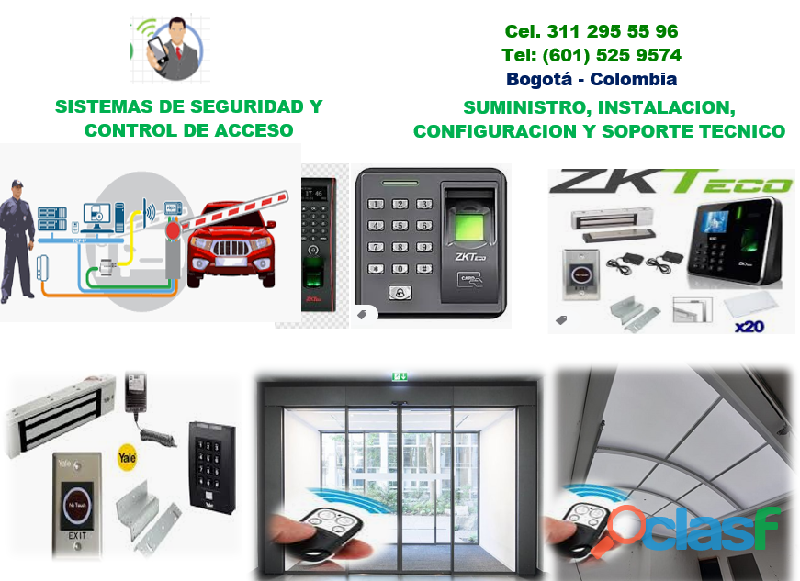 control de acceso, electroimanes Bogotá, sensores de