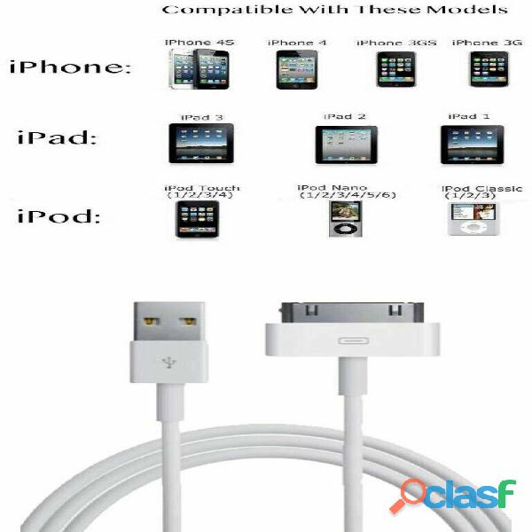 Apple iPhone 4 4S 3GS 3G 30 pines USB sincronización cable