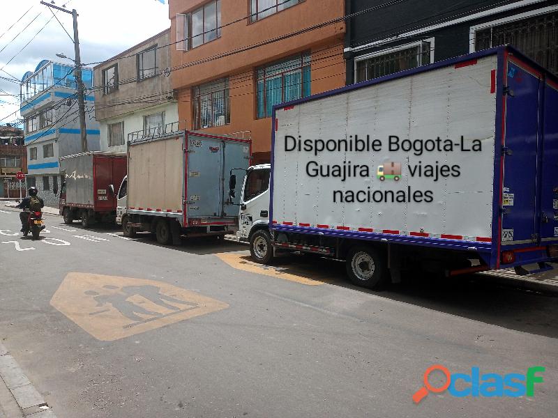 Camiones disponible en Bogotá para su servicio de mudanzas