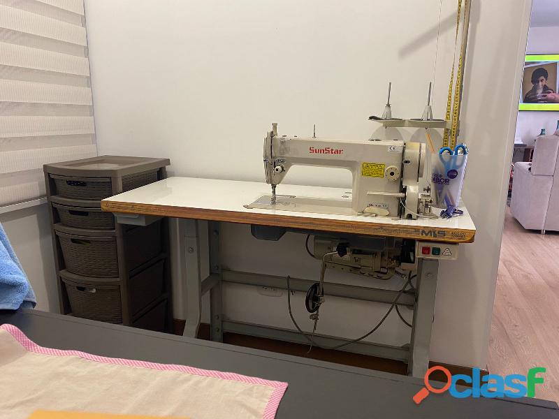 Maquina de coser plana industrial