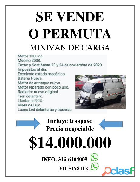 Se venpermuta Mini van de carga