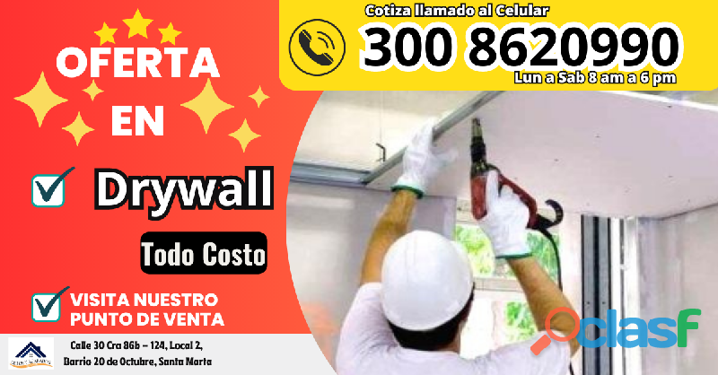 Buscando Instalación de Drywall TODO COSTO En Santa Marta