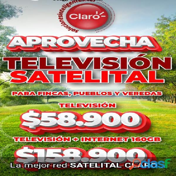 Claro internet satelital 160 gigas y tv