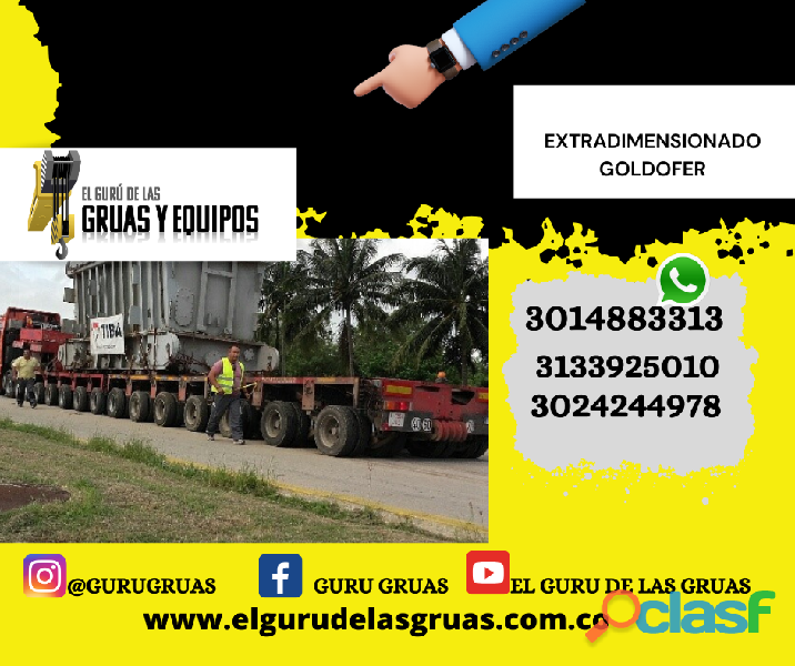 SE ALQUILAN EQUIPOS DE TRANSPORTE EXTRADIMENSIONADO