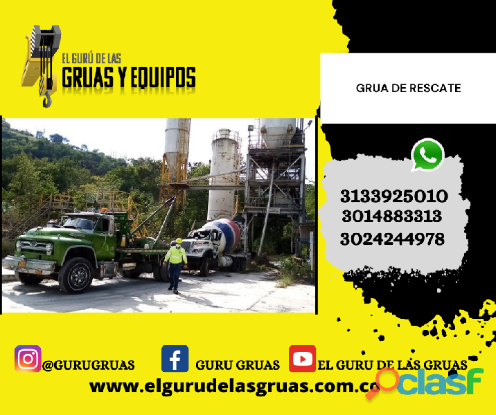 SE ALQUILAN EQUIPOS DE TRANSPORTE GRUA RESCATE VEHICULAR