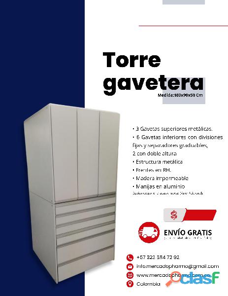 Torre Gavetero Para Medicamentos Apoteca. Envios Nacionales
