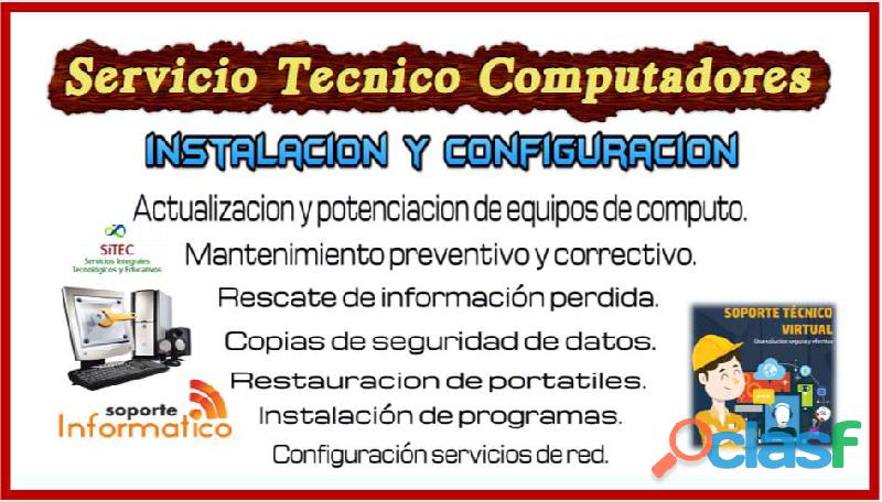 SERVICIO TECNICO PORTATILES Y COMPUTADORES DESKTOP