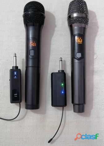 Venta 2 Micrófonos inalámbricos UHF