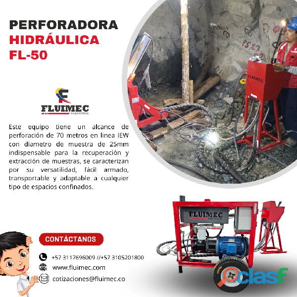 PERFORADORA HIDRAULICA PACKSACK FL50 / PARA TRABAJOS EN TODO