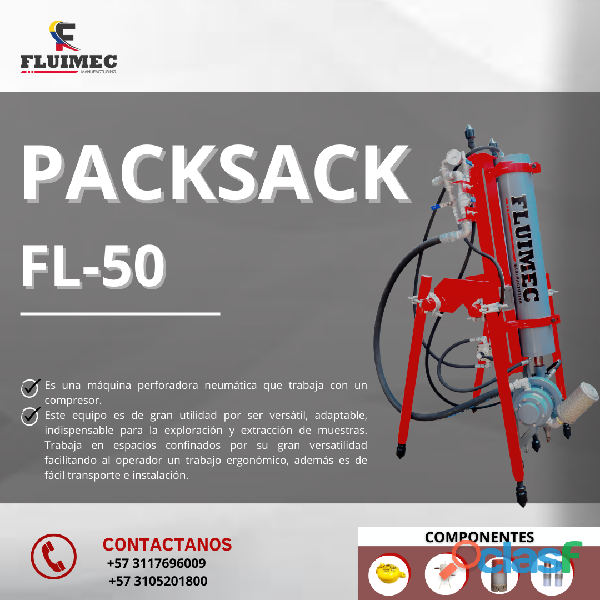 Perforadora neumatica packsack fl 50/ exploración