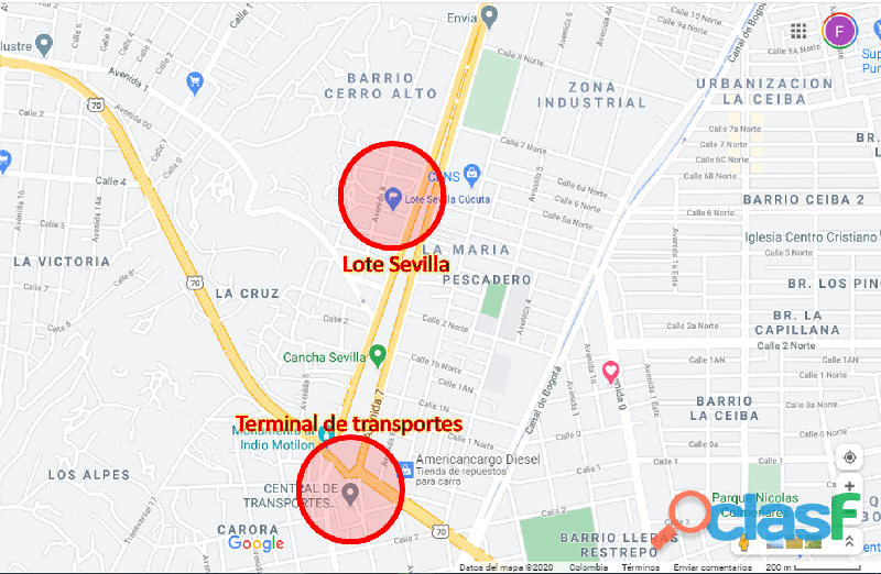 Se vende lote Barrio Sevilla (Cúcuta)