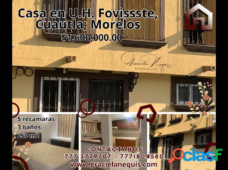 Casa en U.H. Fovissste, Cuautla; Morelos. Cod. 216