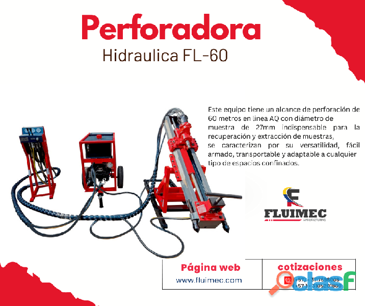 PERFORADORA HIDRAULICA FL 60/ escariador diamantina