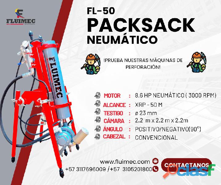 EQUIPO DE PERFORACION NEUMATICA PACKSACK FL 50 / SOCAVÓN