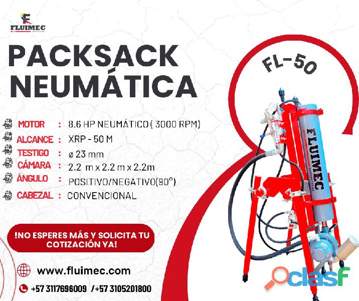 PACKSACK NEUMATICA FL 50 tuberia de perforacion diamantina