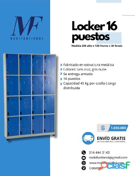 LOCKER PARA ALMACENAMIENTO METALICO