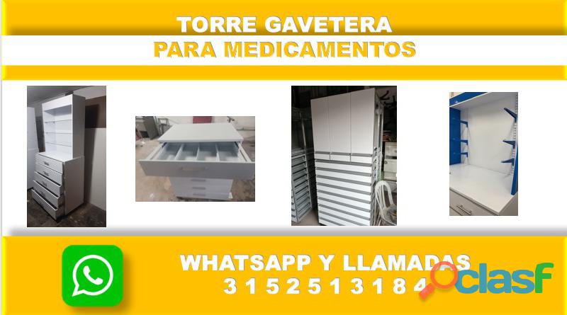 GAVETERO DE FARMACIA METÁLICO