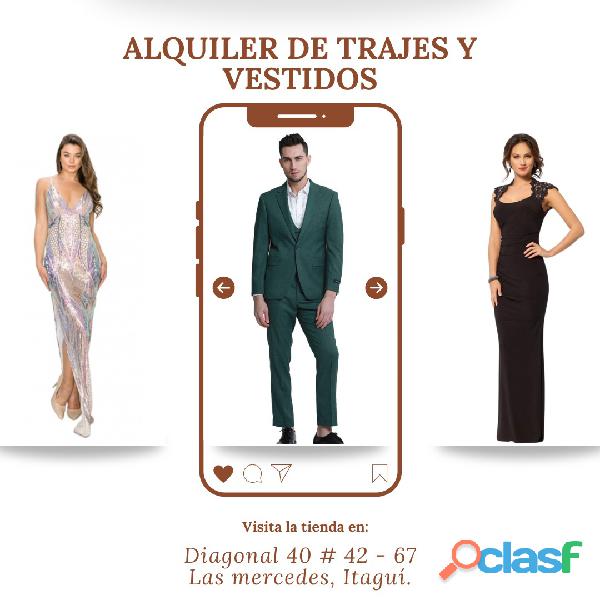 Alquiler de trajes y vestidos modernos y elegantes para toda