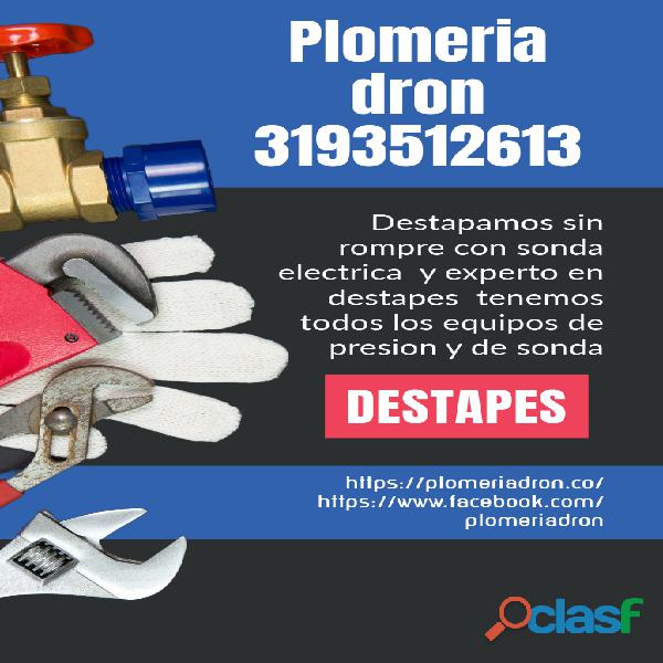 tecnicos en plomeria 3193512613 plomeria dron