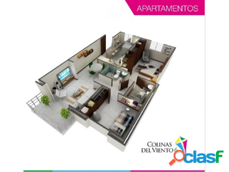 Apartamento, Urb. Colinas del Viento 78m2 + BALCON