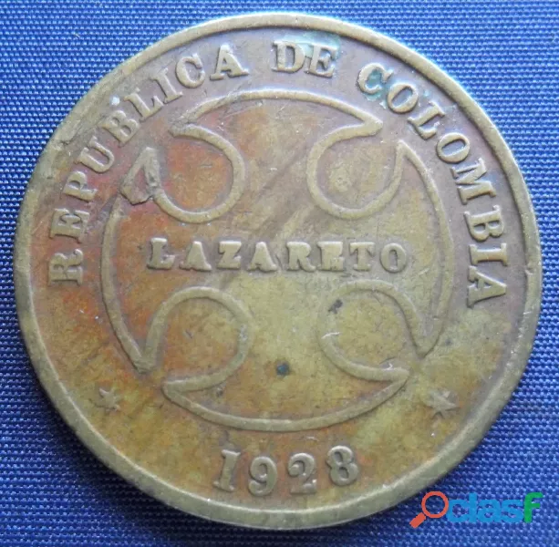 Colombia 1928 50 Centavos Lazareto Leprosario