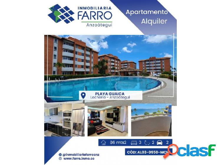 EN ALQUILER APARTAMENTO EN PLAYA GUAICA AL03-0950-MCHI