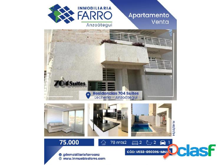 EN VENTA APARTAMENTO EN 704 SUITES VE03-0900RS-MNUÑ