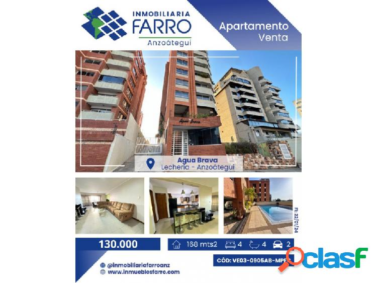 EN VENTA APARTAMENTO EN AGUA BRAVA VE03-0905AB-MPEC