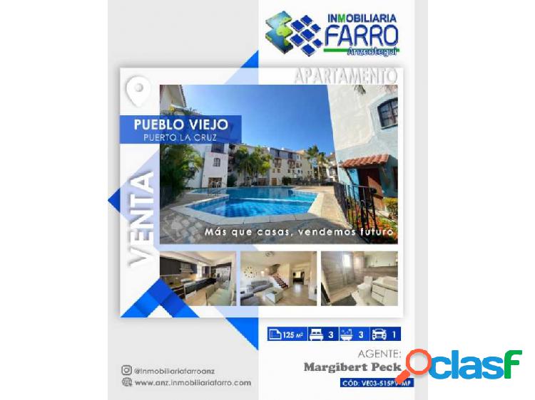 EN VENTA APARTAMENTO EN PUEBLO VIEJO. PUERTO LA CRUZ.