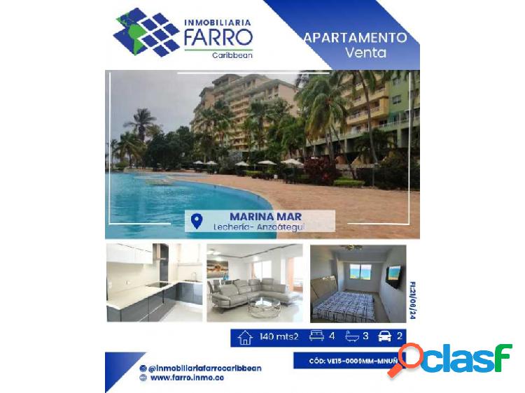 EN VENTA APARTAMENTO MARINA MAR LECHERIA ANZOÁTEGUI