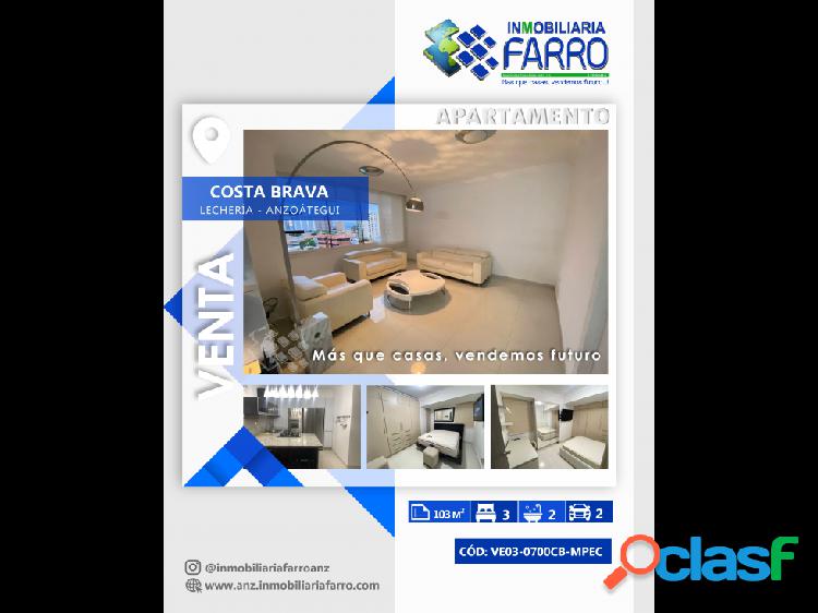 EN VENTA APARTAMENTO UBICADO EN EDIF COSTA BRAVA