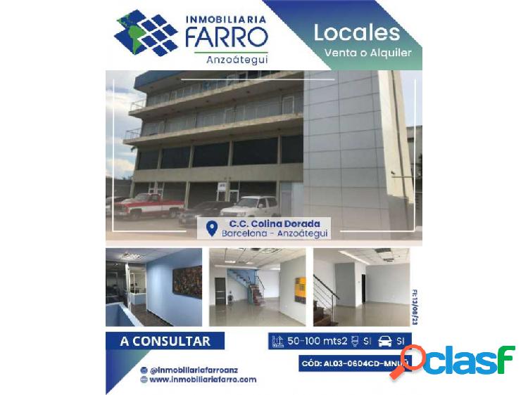 EN VENTA O ALQUILER LOCALES UBICADOS EN CC COLINA DORADA