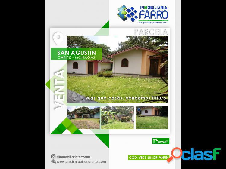 EN VENTA PARCELA EN CARIPE. EDO MONAGAS. VE03-608CR-MNUÑ