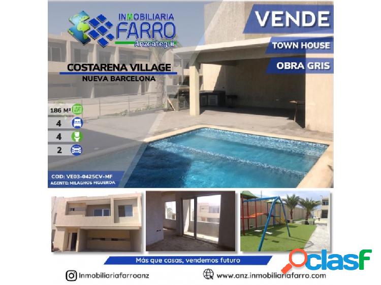 EN VENTA TOWN HOUSE COSTARENA VILLAGE VE”3-0425CV-MF