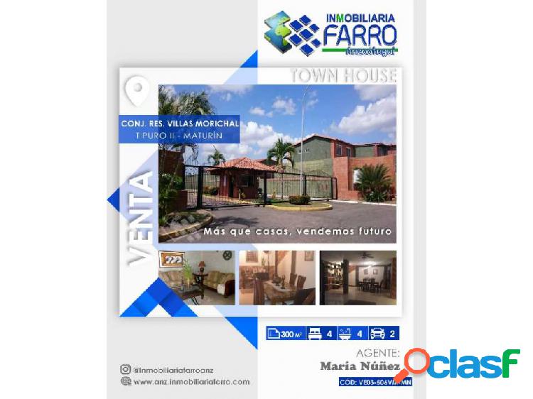 EN VENTA TOWN HOUSE VILLAS MORICHAL TIPURO II VE03-506VM-MN