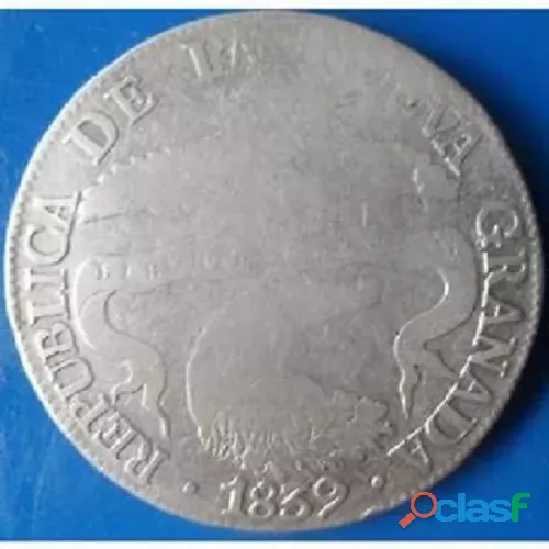 Moneda :Colombia 8 Reales 1839 Republica De La Nueva Granada