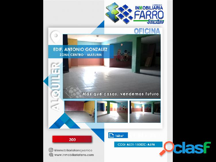 SE ALQUILA OFICINA 160M CALLE CEDEÑO AL01-1500ZC-AJIM