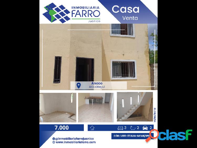 SE VENDE CASA EN EL SECTOR ANZOATEGUI - ANACO