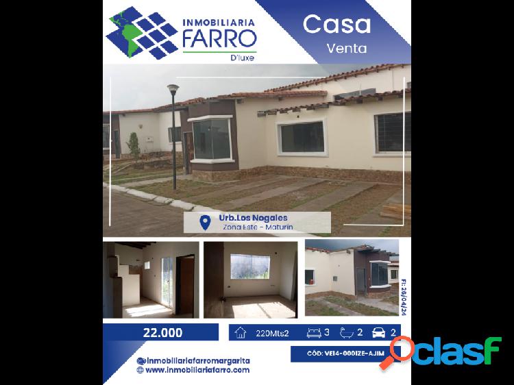 SE VENDE CASA EN OBRA GRIS URB.LOS NOGALES VE14-0001ZE-AJIM