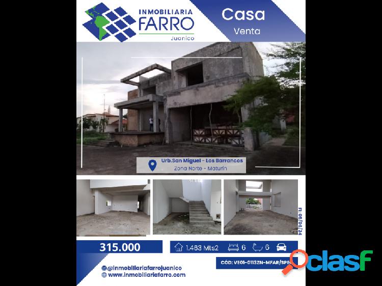 SE VENDE CASA OBRA GRIS URB.SAN MIGUEL VE01-0113ZN-MFAR/SPEC