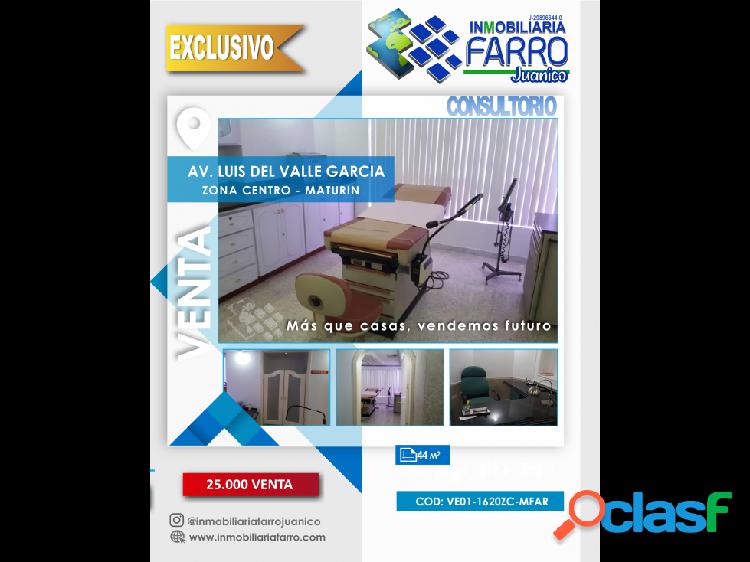 SE VENDE CONSULTORIO AV LUIS DEL VALLE MATURIN