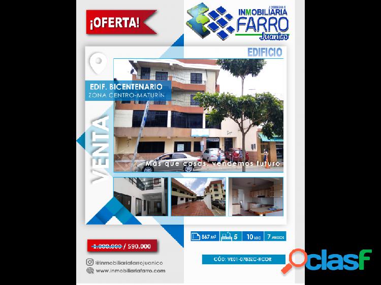 SE VENDE EDIFICIO EN AV BICENTANARIO VE01-0783ZC-RCOR