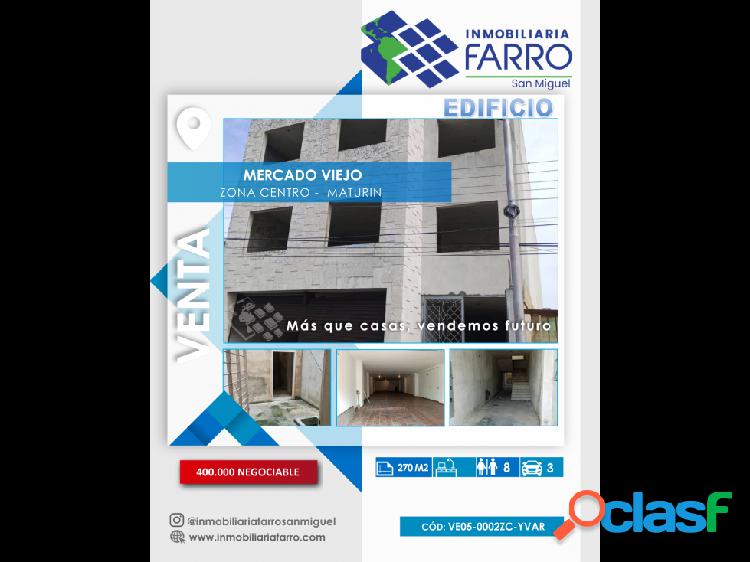 SE VENDE EDIFICIO MERCADO VIEJO ZONA CENTRO VE05-0002ZC-YVAR