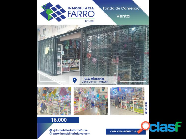 SE VENDE FONDO DE COMERCIO EN C.C VICTORIA - CENTRO