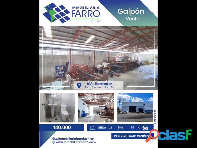 SE VENDE GALPON AV. LIBERTADOR VE01-1215ZC-MFAR