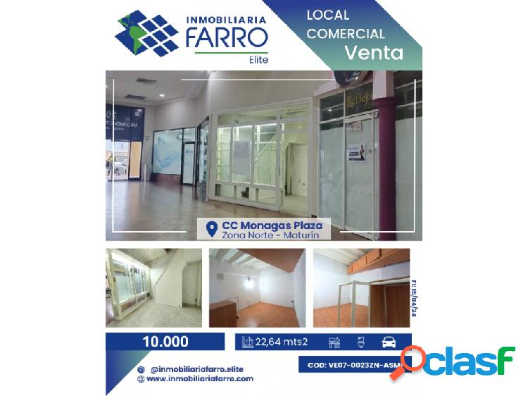 SE VENDE LOCAL COMERCIAL EN CC MONAGAS PLAZA