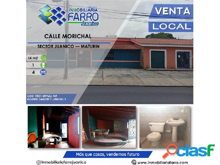 SE VENDE LOCAL COMERCIAL EN JUANICO MORICHAL VE01-0976SJ-MF