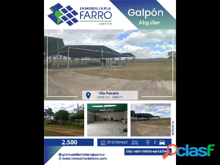 SE VENDE O ALQUILA GALPON EN PARARE VE01-1155ZS-MFAR