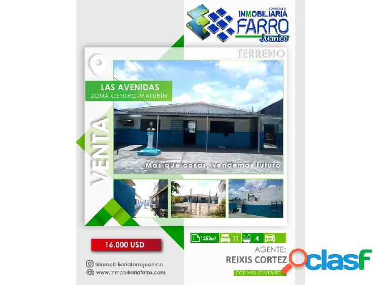 SE VENDE TERRENO AV CARNEVALLI LAS BRISAS MATURIN