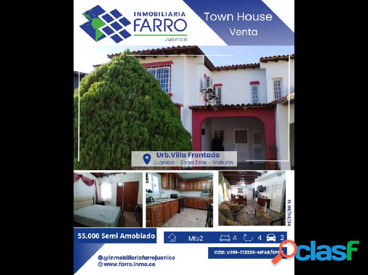 SE VENDE TOWN HOUSE EN URB.VILLA FRONTADO